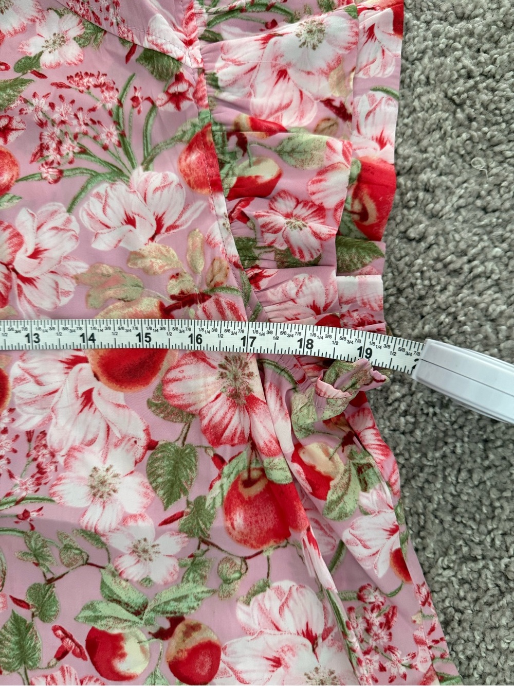 Rose & Olive Pink Floral Ruffle-Sleeve Button Top - Picture 9 of 9